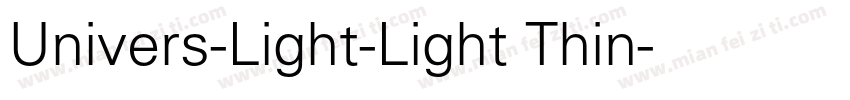 Univers-Light-Light Thin字体转换
